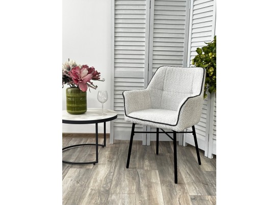 Стул AGIRA UF998-14 светло-серый, букле / UF998-16 темно-серый / черн. каркас / Товарный знак DISAUR в Ростове-на-Дону