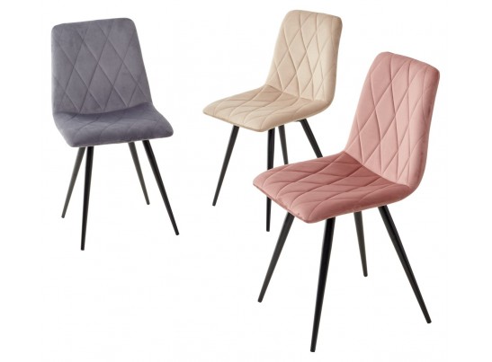 Стул CHILLI-X РОЗОВЫЙ #15, велюр / черный каркас в Ростове-на-Дону