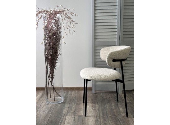 Стул ЛЕОНАРДО Soul 000 Белый, букле / черный каркас в Ростове-на-Дону