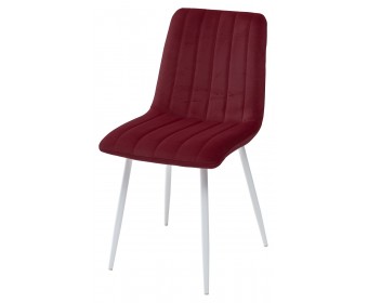 Стул DUBLIN G108-38 винный, велюр / белый каркас 