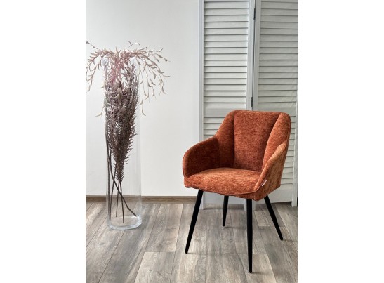 Стул REFLET 3018-09 терракотовый, шенилл / черный каркас, ®DISAUR в Ростове-на-Дону