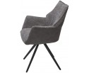 Стул BREVIS 180 град. поворот. XD841-16 Серый, букле/ GINO-457 Серый, ткань/ Черный, ®DISAUR