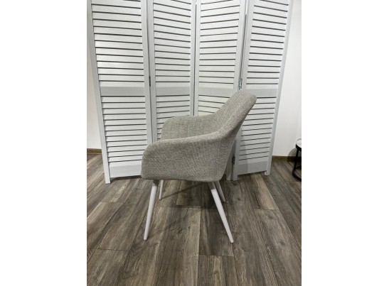 Стул BRANDY WZ2042-19 галечный серый фактурный велюр/ белый каркас в Ростове-на-Дону