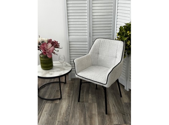 Стул AGIRA UF998-14 светло-серый, букле / UF998-16 темно-серый / черн. каркас / Товарный знак DISAUR в Ростове-на-Дону