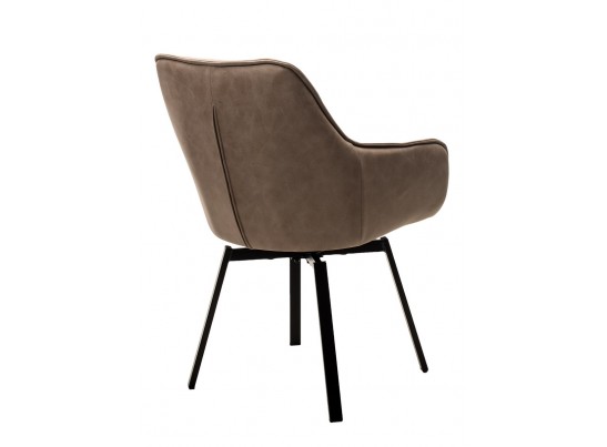 Стул MAVERICK 360 град. поворот. HK007-04 Латте, искусственная замша / черный каркас, в Ростове-на-Дону