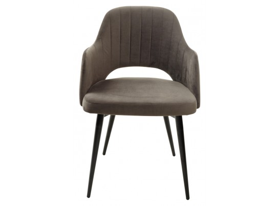 Стул FANTINE-LA ГРАФИТ #14, велюр / черный каркас в Ростове-на-Дону