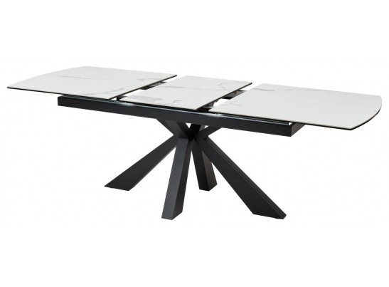 Стол ROVIGO 170 HIGH GLOSS STATUARIO Белый мрамор глянцевый, керамика/ черный каркас в Ростове-на-Дону Стол ROVIGO 170 HIGH GLOSS STATUARIO Белый мрамор глянцевый, керамика/ черный каркас в Ростове-на-Дону