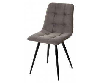 Стул CHILLI-Q графит #14, велюр / черный каркас, 4 шт/ 1 к, 