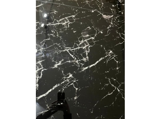 Стол АРУБА 140 ЧЕРНЫЙ МРАМОР, стекло / черный каркас в Ростове-на-Дону