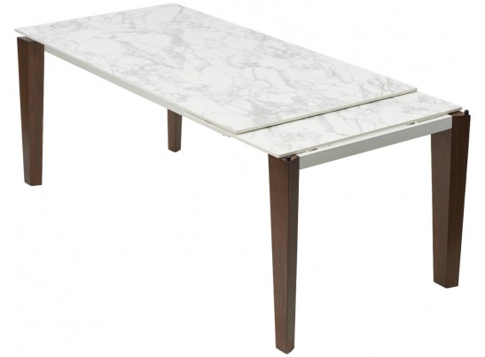 Стол ESMIR 160 MATTE ARABESCATO SOLID CERAMIC/ орех, ®DISAUR Стол ESMIR 160 MATTE ARABESCATO SOLID CERAMIC/ орех, ®DISAUR