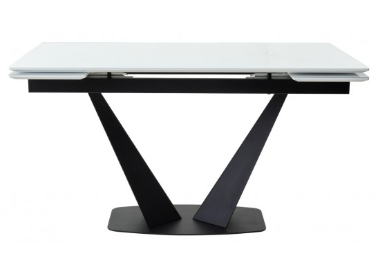Стол Ниагара 160 Белый, стекло / черный каркас БЕЗ НДС в Ростове-на-Дону