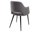 Стул FANTINE-LA СЕРЫЙ #27, велюр / черный каркас в Ростове-на-Дону