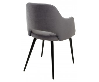 Стул FANTINE-LA СЕРЫЙ #27, велюр / черный каркас 