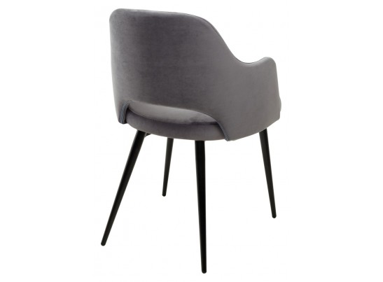 Стул FANTINE-LA СЕРЫЙ #27, велюр / черный каркас в Ростове-на-Дону