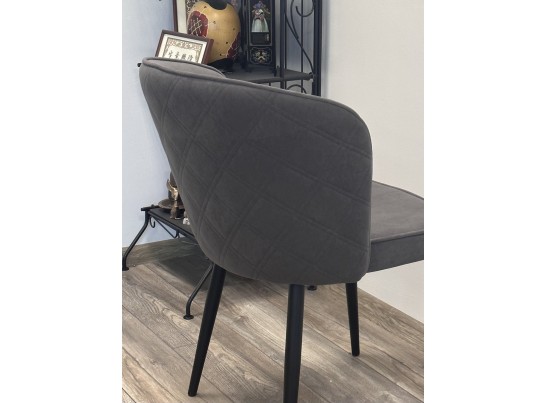 Стул МЭРИ FIESTA Светло-серый , велюр "антипальчиковый"/ черный каркас в Ростове-на-Дону