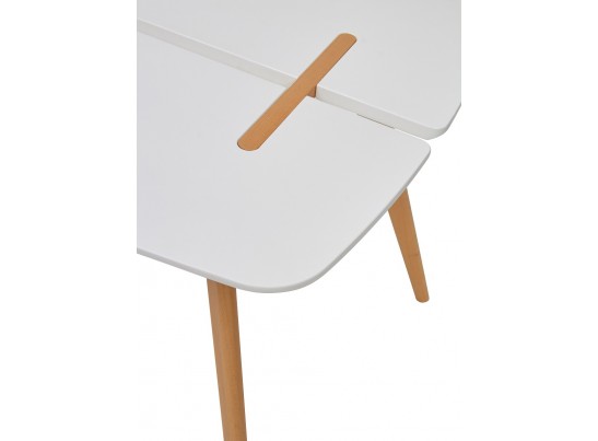 Стол OXALIS 120 белый/массив бука в Ростове-на-Дону