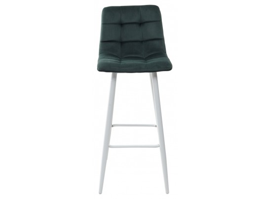 Барный стул LECCO UF910-14 DARK GREEN, велюр/белый каркас, 4 шт./2 кор. в Ростове-на-Дону Барный стул LECCO UF910-14 DARK GREEN, велюр/белый каркас, 4 шт./2 кор. в Ростове-на-Дону