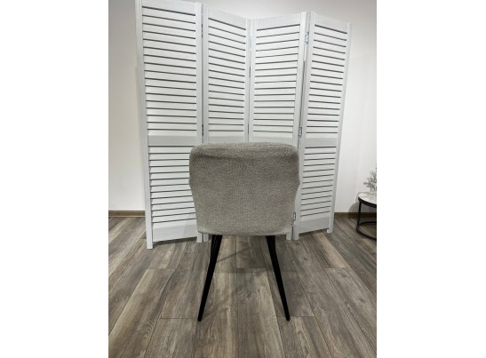 Стул BRANDY WZ2042-19 галечный серый фактурный велюр/ черный каркас в Ростове-на-Дону