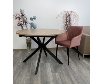 Стул BRANDY-X РОЗОВЫЙ #15, велюр / черный каркас 