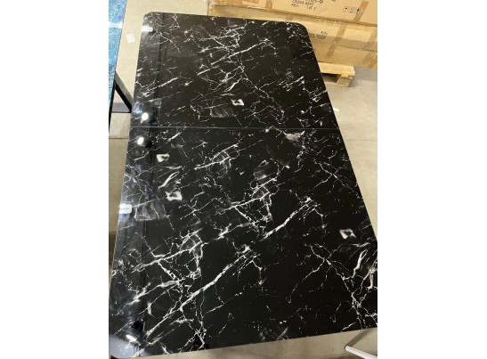 Стол АРУБА 140 ЧЕРНЫЙ МРАМОР, стекло / ЧЕРНЫЙ в Ростове-на-Дону