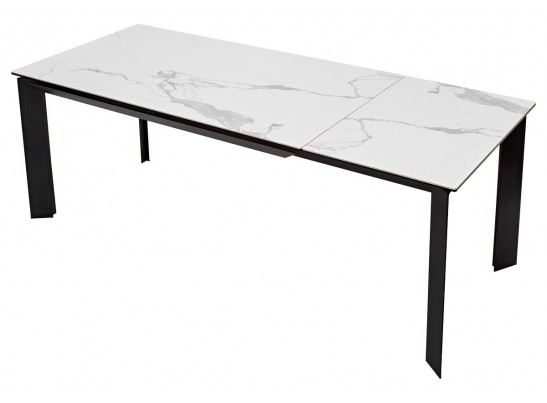 Стол CREMONA 140 MATTE STATUARIO Белый мрамор матовый, керамика/ черный каркас, ®DISAUR в Ростове-на-Дону Стол CREMONA 140 MATTE STATUARIO Белый мрамор матовый, керамика/ черный каркас, ®DISAUR в Ростове-на-Дону
