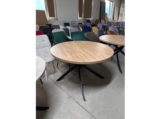 Стол ДАРИО D100 Дуб Канзас / Черный каркас в Ростове-на-Дону