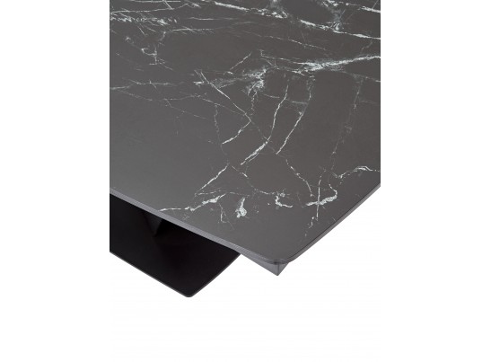 Стол ACUTO2 170 NERO KL-116 Черный мрамор матовый, итальянская керамика/ черный каркас в Ростове-на-Дону