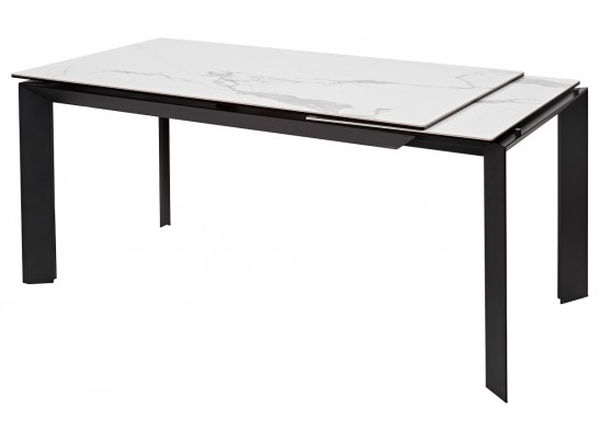 Стол CREMONA 140 MATTE STATUARIO Белый мрамор матовый, керамика/ черный каркас, ®DISAUR в Ростове-на-Дону Стол CREMONA 140 MATTE STATUARIO Белый мрамор матовый, керамика/ черный каркас, ®DISAUR в Ростове-на-Дону