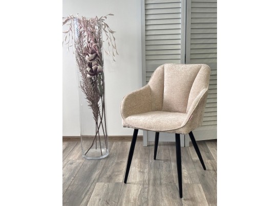 Стул REFLET 3018-10 бежевый, шенилл / черный каркас, ®DISAUR в Ростове-на-Дону