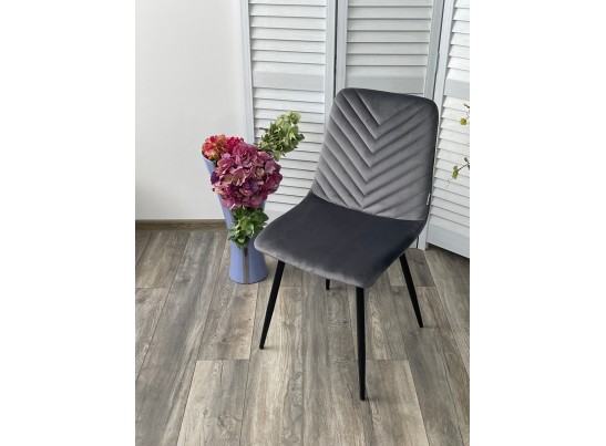 Стул DUKE BLUVEL-14 GREY, велюр / черный каркас в Ростове-на-Дону