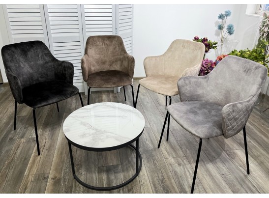 Стул AMARETTO VBP206 античный светло-бежевый, велюр без пальчикового эффекта /черный каркас, в Ростове-на-Дону