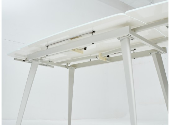 Стол ELIOT 120 FROSTED SUPER WHITE белое матовое стекло/ белый каркас в Ростове-на-Дону