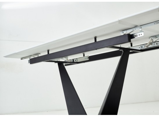 Стол Ниагара 160 Белый, стекло / черный каркас БЕЗ НДС в Ростове-на-Дону