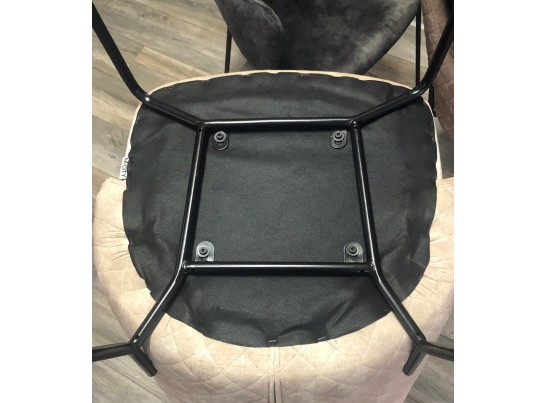 Стул AMARETTO VBP206 античный светло-бежевый, велюр без пальчикового эффекта /черный каркас, в Ростове-на-Дону