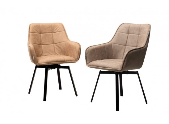 MAVERICK 360 град. поворот. HK007-05 Светло-коричневый, искусст. замша / черный каркас, в Ростове-на-Дону