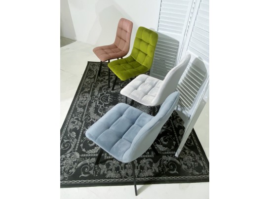 Стул CHILLI SQUARE BLUVEL-03 LIGHT GREY, велюр в Ростове-на-Дону