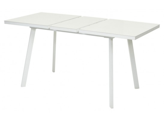 Стол ФИН 120 Латте, стекло/Белый каркас в Ростове-на-Дону
