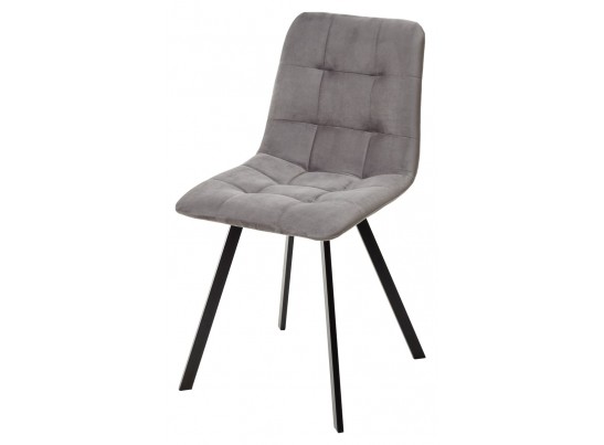 Стул CHILLI-Q SQUARE светло-серый #26, велюр / черный каркас, 4 шт./1 к, в Ростове-на-Дону