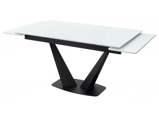 Стол Ниагара 160 Белый, стекло / черный каркас БЕЗ НДС в Ростове-на-Дону