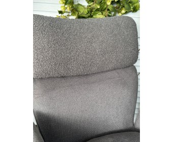 Стул TRIS 360 град. поворот с возвратом, Davis Nowo 92 серый, букле /Point 90 серый/ Черный, ®DISAUR