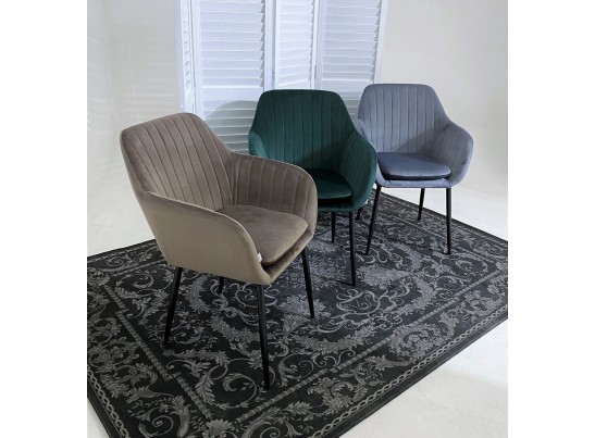 Стул ALABAMA BLUVEL-14 GREY, велюр / черный каркас в Ростове-на-Дону