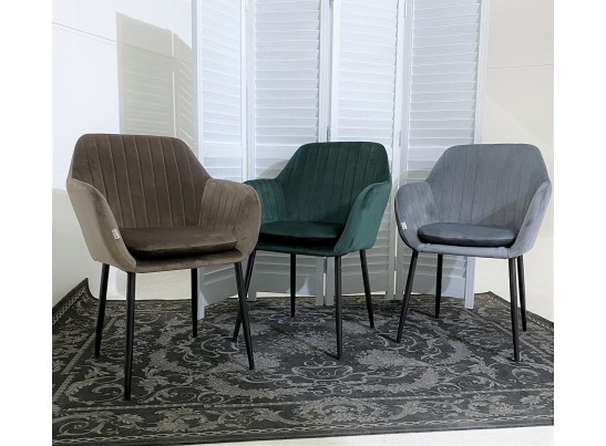 Стул ALABAMA BLUVEL-14 GREY, велюр / черный каркас в Ростове-на-Дону