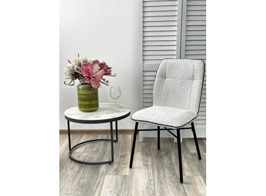 Стул COMO UF998-14 светло-серый, букле / UF998-16 темно-серый / черный каркас / Товарный знак DISAUR в Ростове-на-Дону