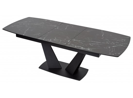 Стол ACUTO2 170 NERO KL-116 Черный мрамор матовый, итальянская керамика/ черный каркас в Ростове-на-Дону