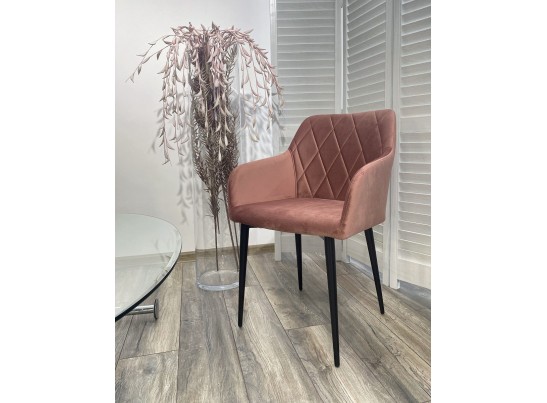 Стул BRANDY-X РОЗОВЫЙ #15, велюр / черный каркас в Ростове-на-Дону