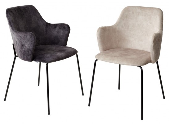 Стул AMARETTO VBP206 античный светло-бежевый, велюр без пальчикового эффекта /черный каркас, в Ростове-на-Дону