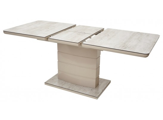 Стол ALTA 140 BEIGE/ CAPPUCINO глазурованное стекло в Ростове-на-Дону