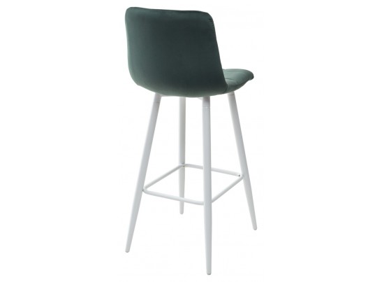 Барный стул LECCO UF910-14 DARK GREEN, велюр/белый каркас, 4 шт./2 кор. в Ростове-на-Дону Барный стул LECCO UF910-14 DARK GREEN, велюр/белый каркас, 4 шт./2 кор. в Ростове-на-Дону