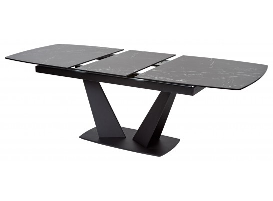 Стол ACUTO2 170 NERO KL-116 Черный мрамор матовый, итальянская керамика/ черный каркас в Ростове-на-Дону