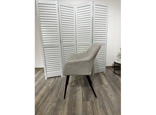 Стул BRANDY WZ2042-19 галечный серый фактурный велюр/ черный каркас в Ростове-на-Дону